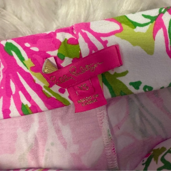 Lilly Pulitzer Georgia May Palazzo Pants Pink & Green Floral Print Women’s XS - Picture 5 of 7